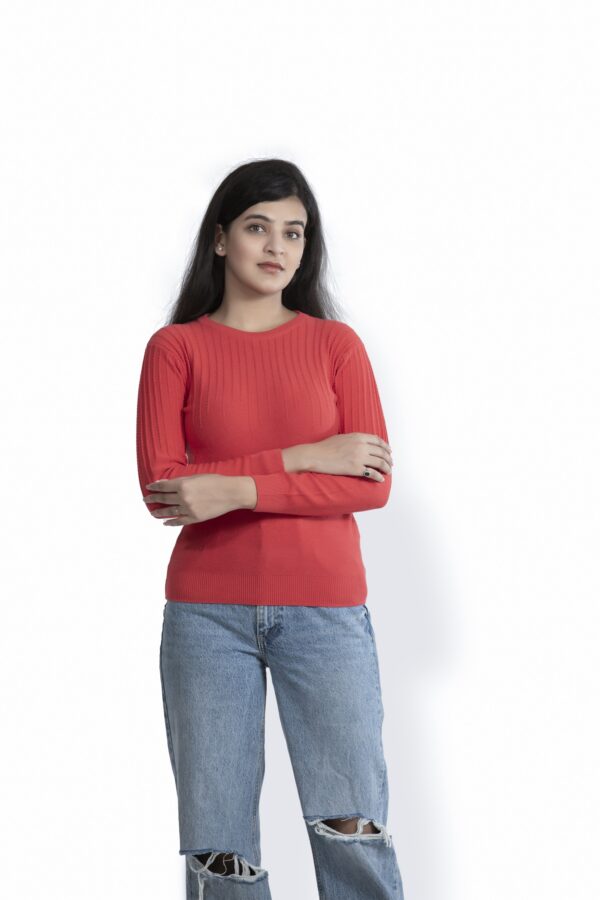 KALPANA Round neck self design women's pullover - Image 3