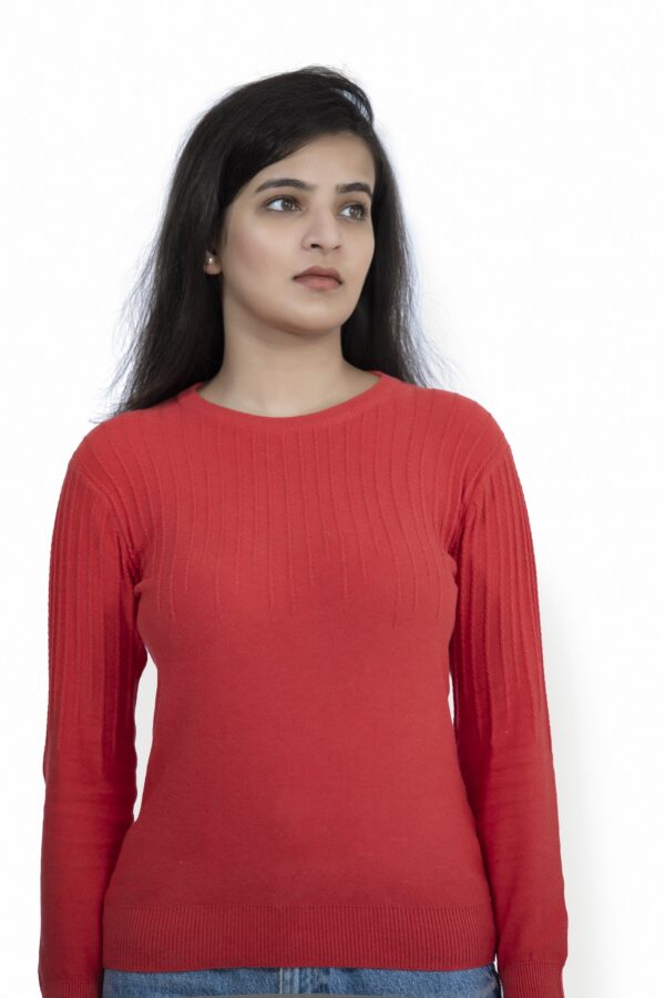 KALPANA Round neck self design women's pullover - Image 5