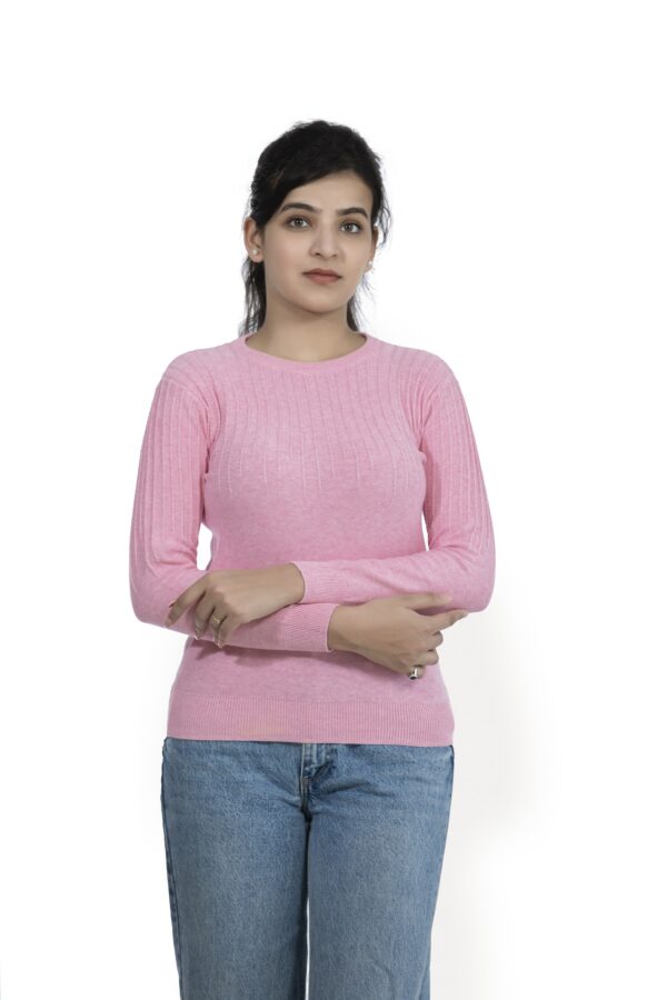 KALPANA Round neck self design women's pullover - Image 6