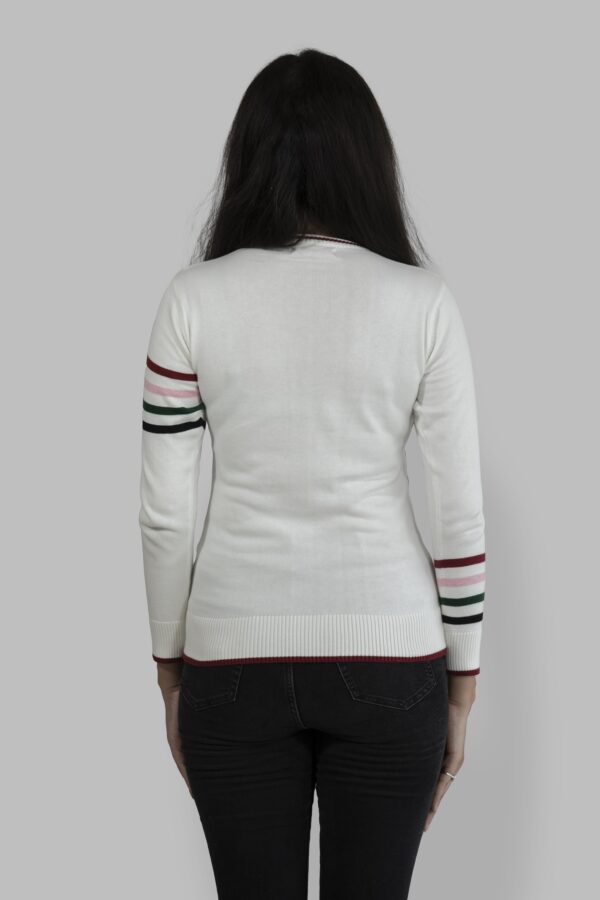 KALPANA Mix and matched sleeve round neck pullover with self design - Image 5
