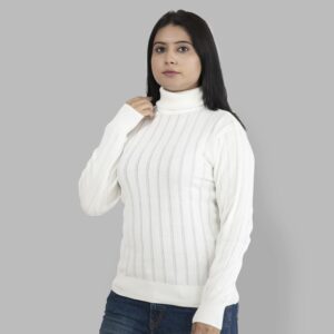 KALPANA High neck self design pullover