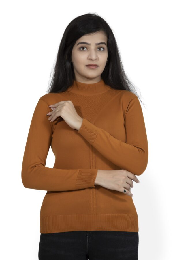 KALPANA Turtle neck pullover with front design - Image 4