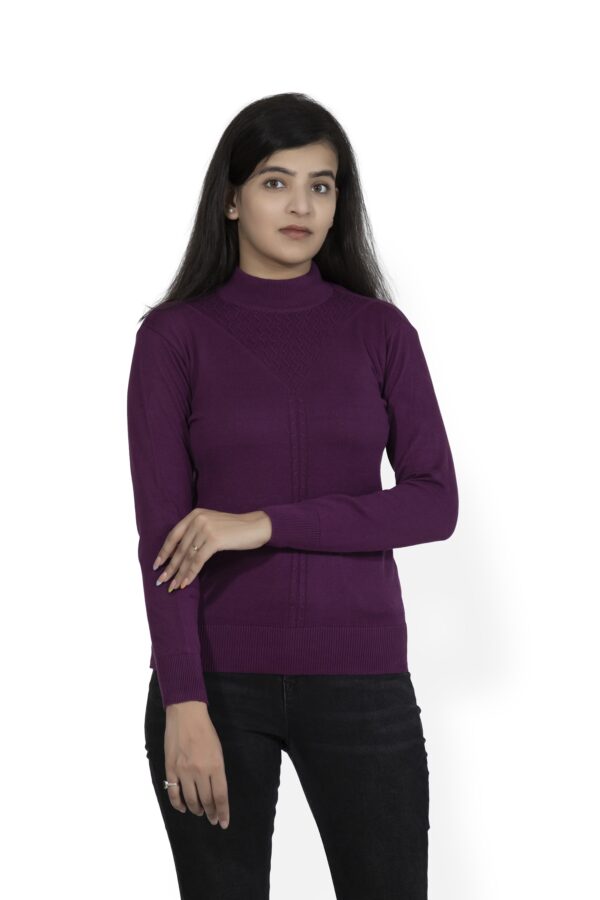 KALPANA Turtle neck pullover with front design - Image 6