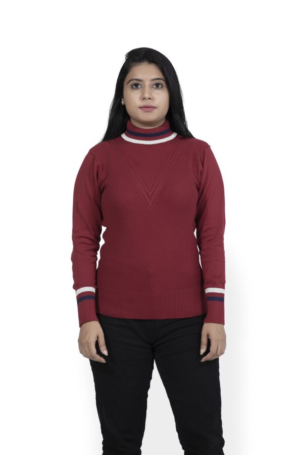 KALPANA High neck Pullover with self Design - Image 7