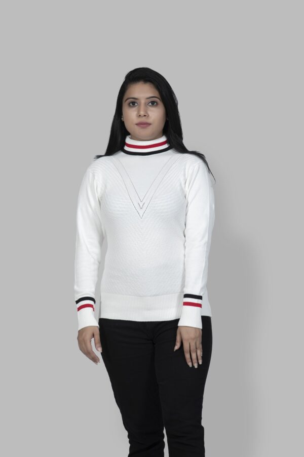 KALPANA High neck Pullover with self Design - Image 8