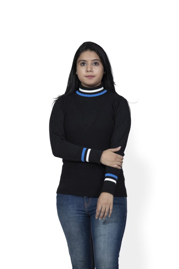 KALPANA High neck Pullover with self Design - Image 3