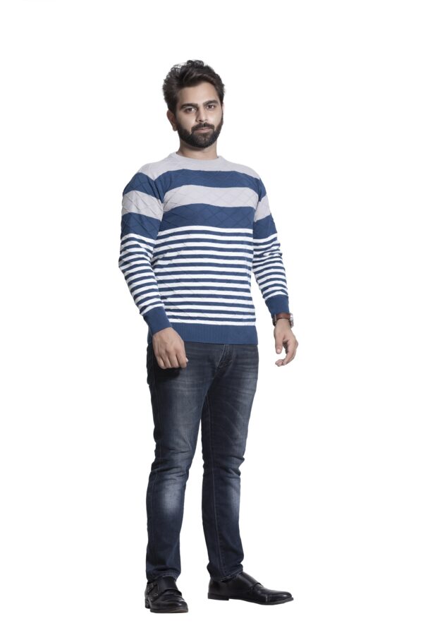 BRATS Pullover , self Design with striper in 3 colours - Image 2