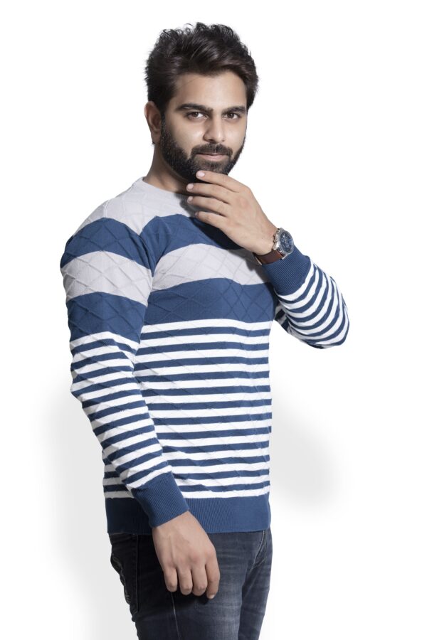 BRATS Pullover , self Design with striper in 3 colours - Image 3