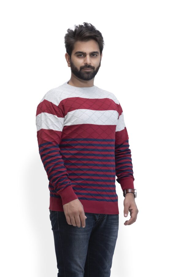 BRATS Pullover , self Design with striper in 3 colours - Image 6
