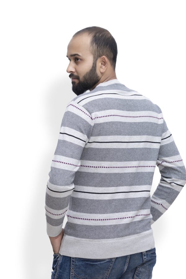 BRATS Round neck pullover with jacquard stripe - Image 5