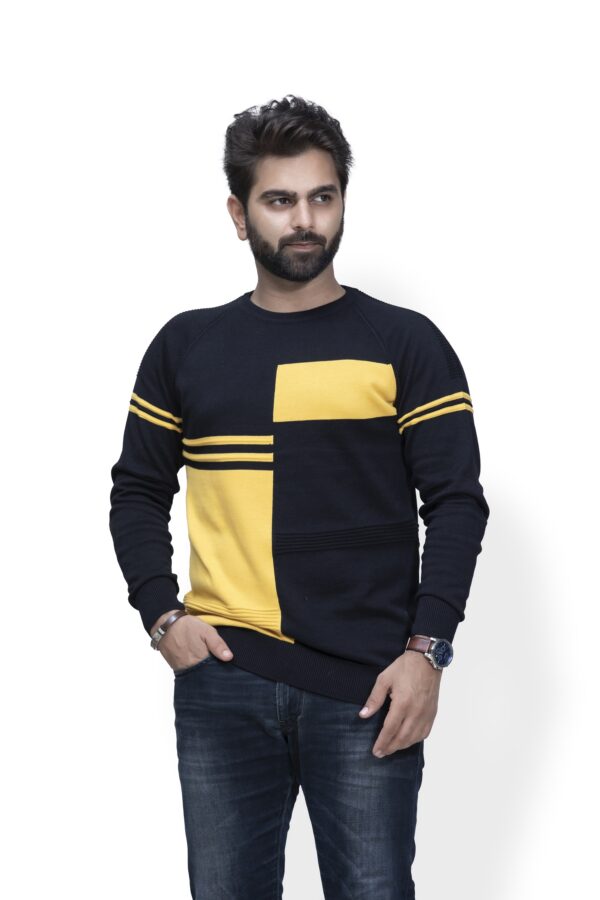 BRATS Two colour intarsia Round neck pullover - Image 7