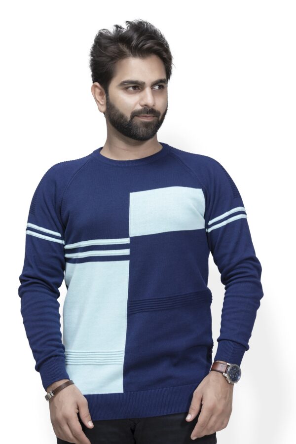 BRATS Two colour intarsia Round neck pullover - Image 3