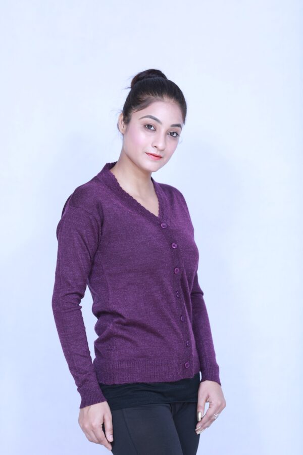 DIK DIK V-Neck Plain Cardigan - Image 6