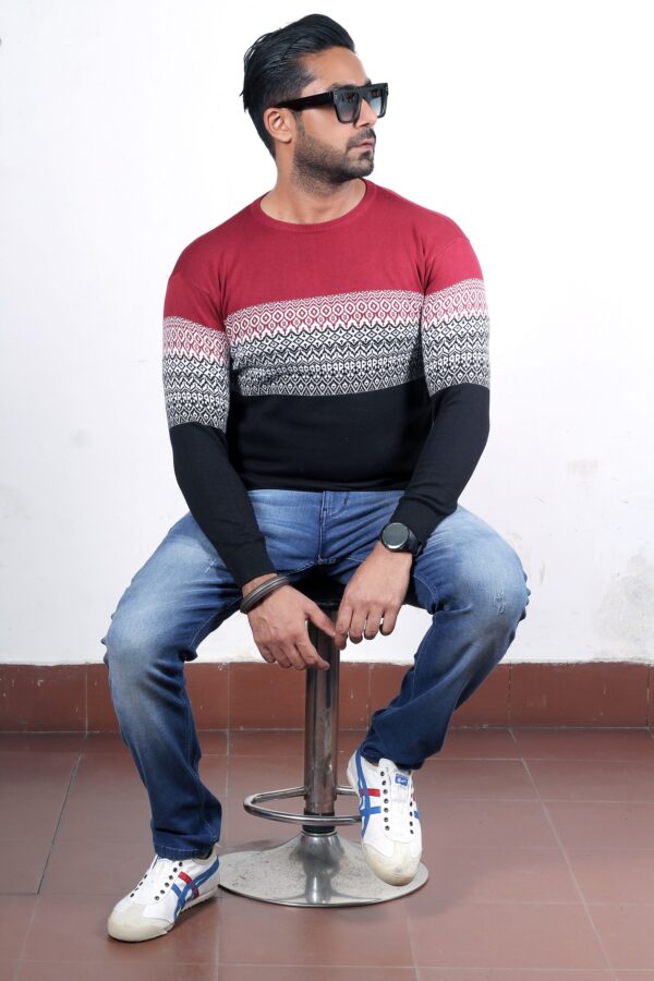 BRATS Three colour jacquard pullover - Image 2